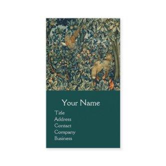 GREENERY,FOREST ANIMALS Pheasant ,Fox,Green Floral