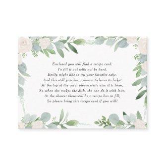 Greenery & White Flowers Recipe Instructions Card