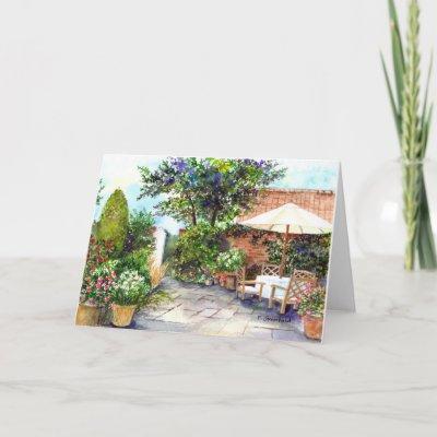 Greeting Card - Terrace of The Manor House