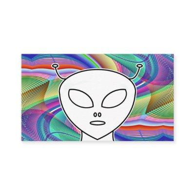 Grey Alien Line Drawing