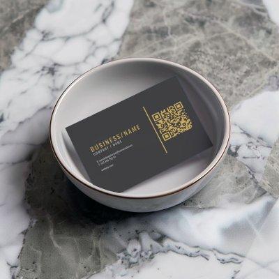 Grey and gold  QR code