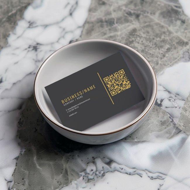 Grey and gold QR code