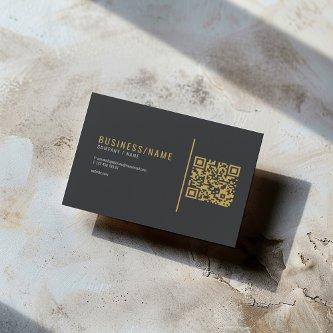 Grey and gold  QR code
