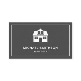 Grey and White Home Icon Real Estate Agent