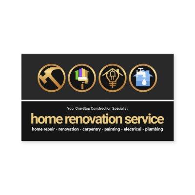 Grey Black Layers Gold Construction Handyman Tools
