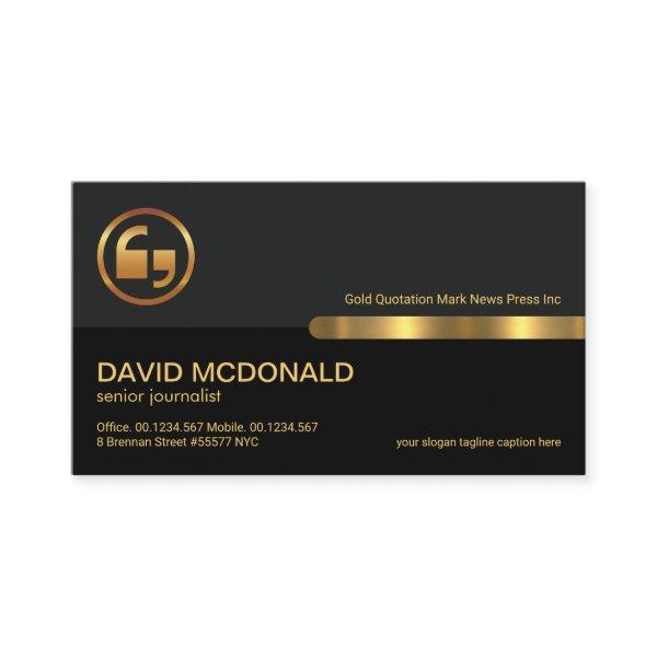 Grey Black Retro Column Quotation Marks Journalist