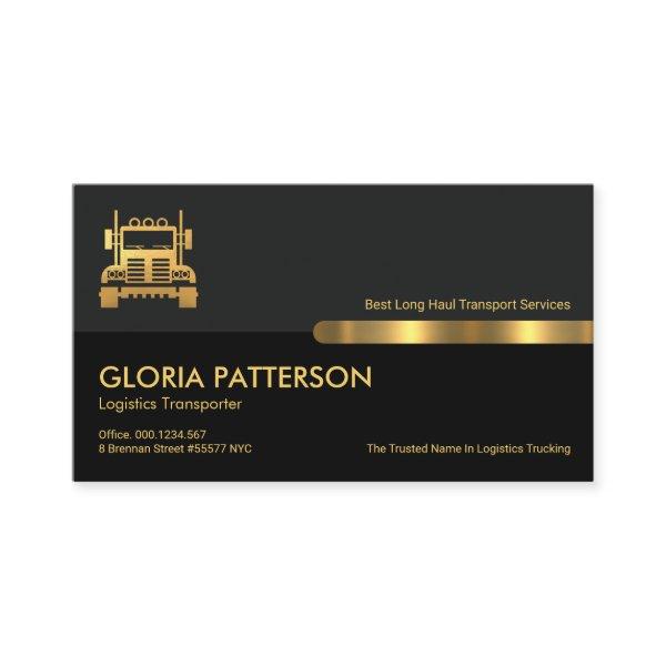 Grey Black Retro Columns Gold Moving Truck
