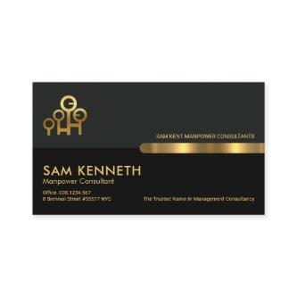 Grey Black Retro Columns Manpower Consultant