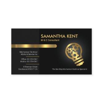Grey Black Retro Layers Gold Sprocket Bulb