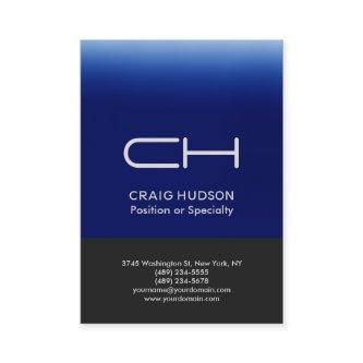 Grey Blue Monogram Professional