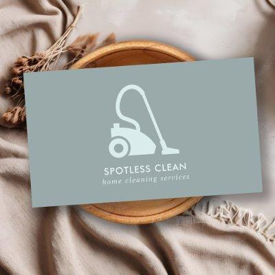 GREY BLUE SIMPLE VACUUM CLEANER CLEANING SERVICE