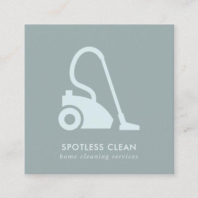 GREY BLUE SIMPLE VACUUM CLEANER CLEANING SERVICE SQUARE