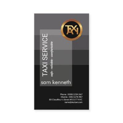 Grey Elegance Special Transparent Placard Taxi
