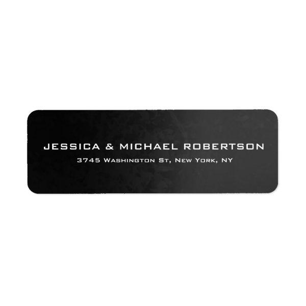 Grey Gradient Plain Elegant Modern Trendy Family Label