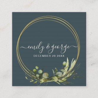 GREY GREEN GOLD FOLIAGE WATERCOLOR WEDDING WEBSITE SQUARE