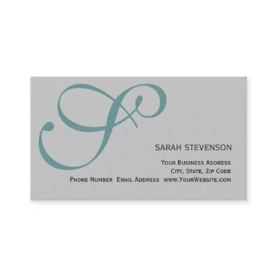 Grey Green Monogram Professional