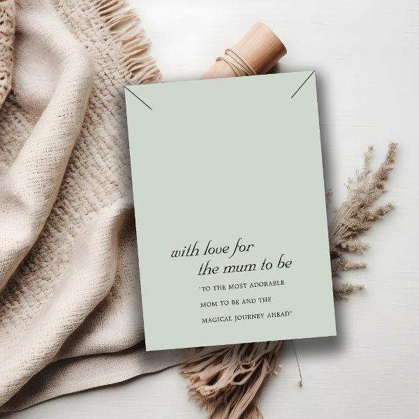 GREY GREEN MUM TO BE GIFT NECKLACE DISPLAY CARD
