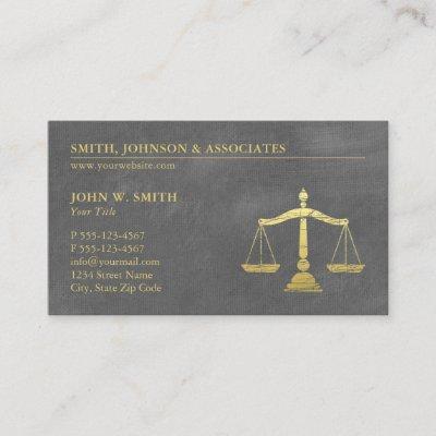 Grey Lawyer Scales of Justice Gold effect Canvas