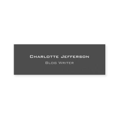 Grey Minimalist Blog Writer Internet Web Designer Mini