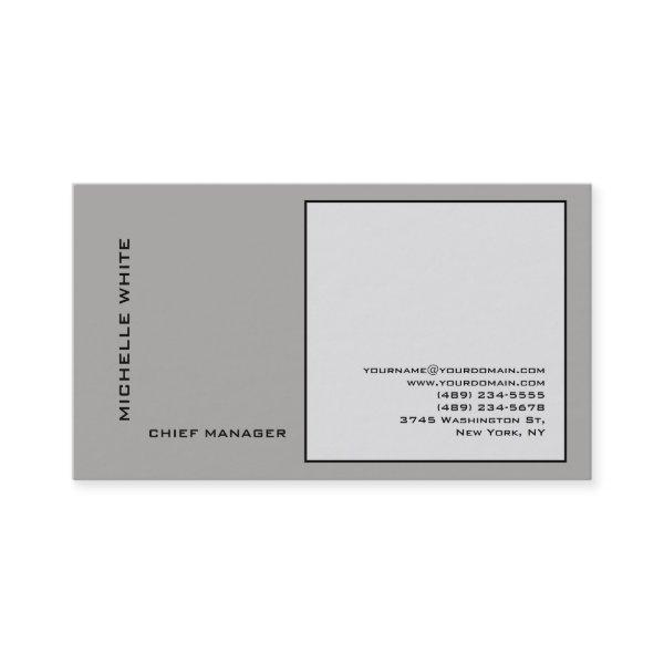 Grey Minimalist Elegant Plain Professional