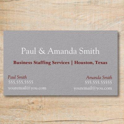 Grey Modern  With 2 Names & Contact