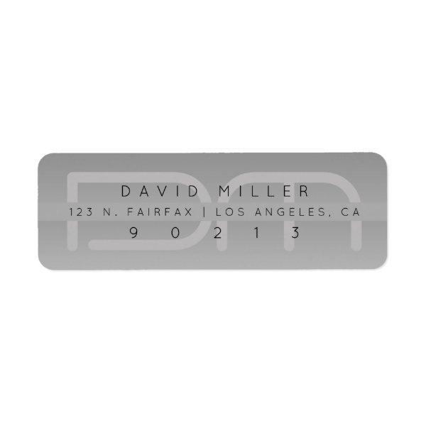 Grey Modernistic Return Address Label
