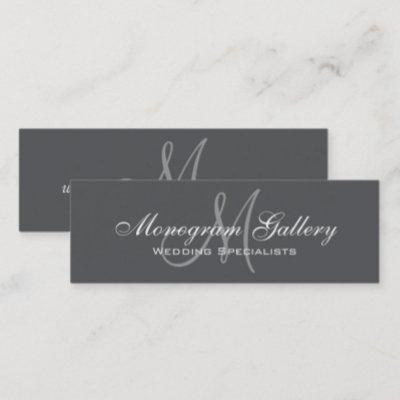 Grey Monogram Simple Customizable Mini