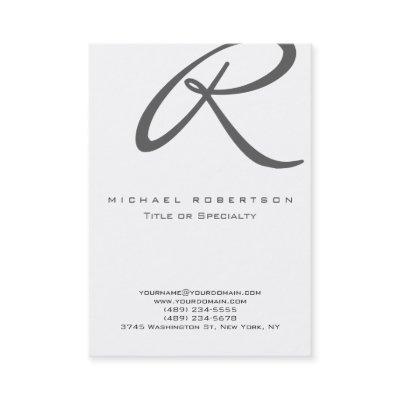 Grey Monogram White Chubby