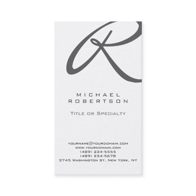 Grey Monogram White Vertical