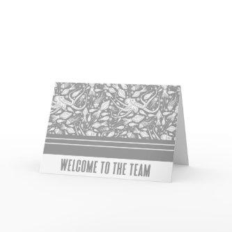 Grey Octopus Welcome to the Team New Employee Card