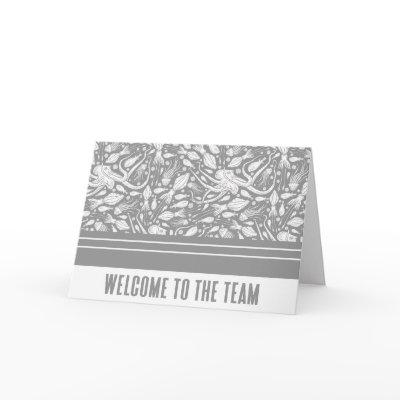 Grey Octopus Welcome to the Team New Employee Card