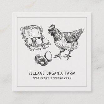 Grey Organic Free Range Egg Farm Square