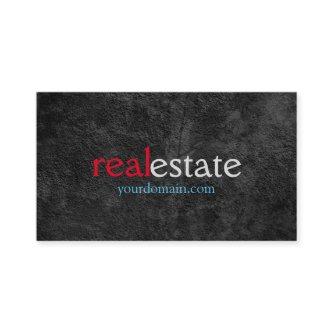 Grey Pattern Real Estate Agent Trendy Red Blue