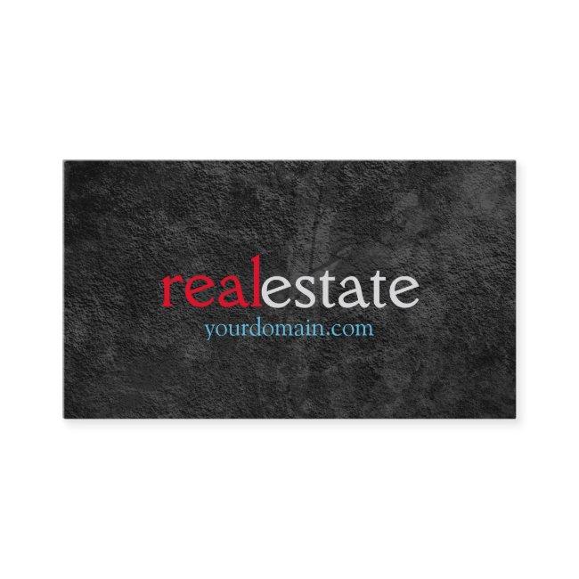Grey Pattern Real Estate Agent Trendy Red Blue