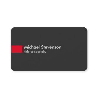 Grey Red Modern Rounded Consultant