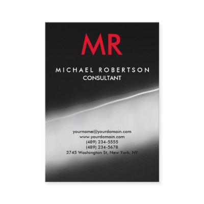 Grey Red Trendy Special Monogram Unique