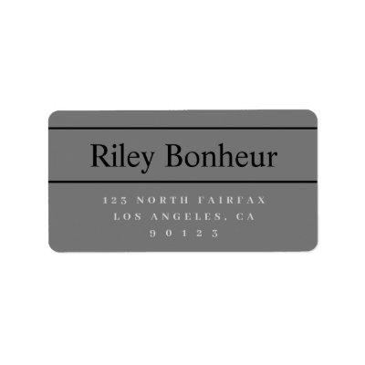 Grey Return Address Labels