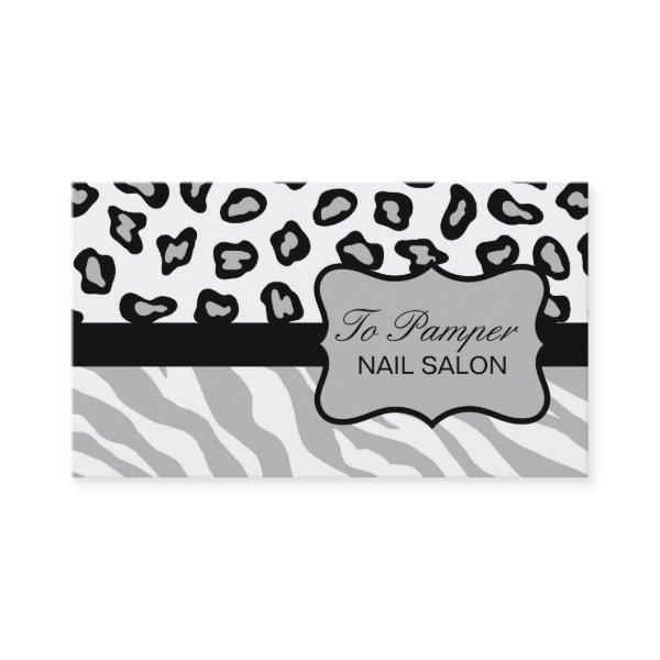 Grey, White & Black Zebra & Cheetah Skin Custom