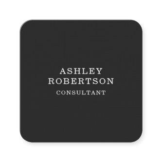 Grey White Professional Stylish Trendy Minimalist Square