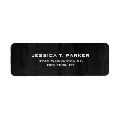 Grey Wood Design Plain Elegant Modern Trendy Label