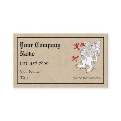 Griffin Rampant Argent