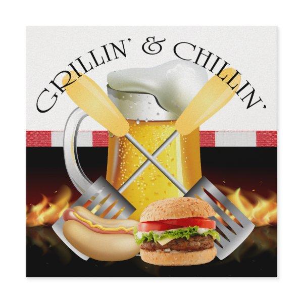 Grillin' and Chillin' Invitation