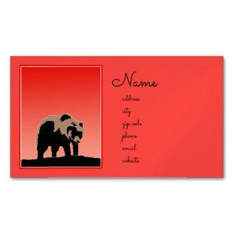 Grizzly Bear at Sunset  - Original Wildlife Art  Magnet