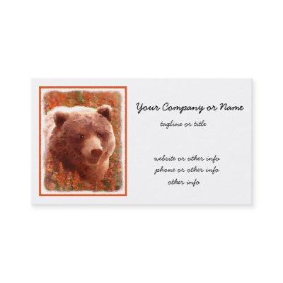 Grizzly Bear Cub in Fireweed Painting Wildlife Art