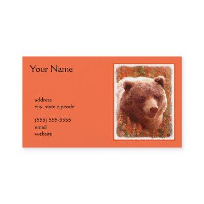 Grizzly Bear Cub in Fireweed Painting Wildlife Art