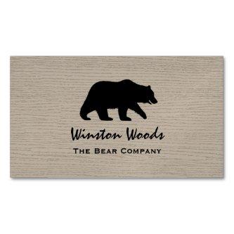 Grizzly Bear Silhouette Simple Wildlife Graphic  Magnet
