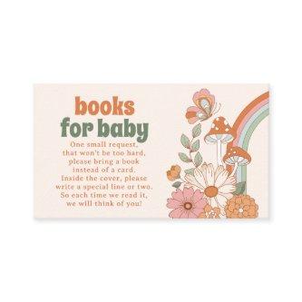 Groovy 70s Hippie Baby Shower Books for Baby Card