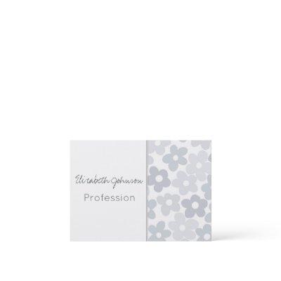 Groovy Daisy Flowers Retro Gray Boho Floral