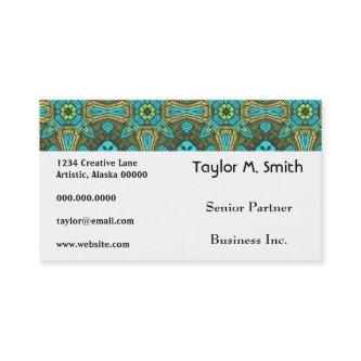 Groovy Decorative Star Pattern Damask Abstract Art