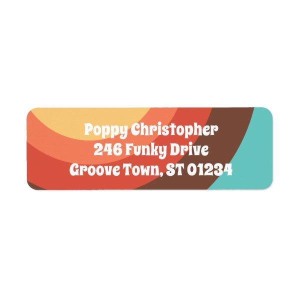 Groovy Modern Retro Colorful Curves Bold Friendly Label